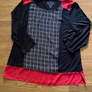 Chico’s mixed-media top